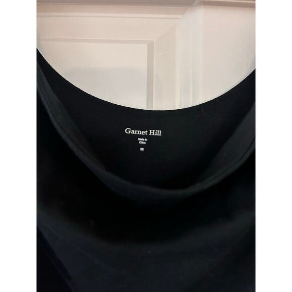 Garnet Hill Black Jersey Lounge Style Jumpsuit Women’s 8 Minimalist Neutral Chic - Picture 7 of 9